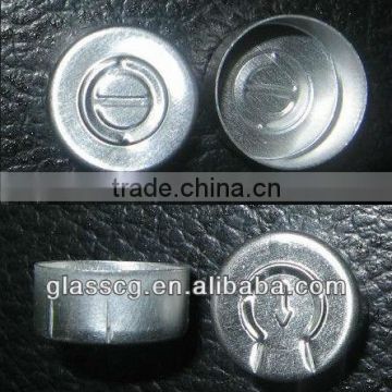 20mm Glass bottle caps aluminum flip off cap