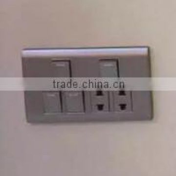 Middle East Switch S0909 4gang switch and double 4socket wall switch