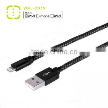 mfi 8pin charging and data transmission braided power cable