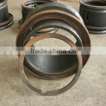 3.00D-8 forklift rims with tire 5.00-8, three-piece type forklift wheels