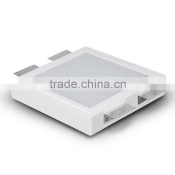 High Quality & New Design square 18W Indoor gypsum/plaster made LED recessed downlight