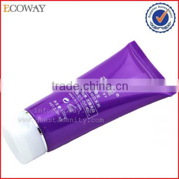 Cosmetic luxury purple tube with screw cap plastic empty shampoo tube