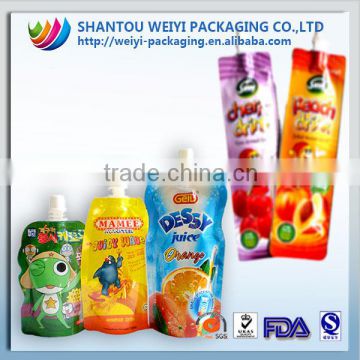 food spout pouch straw drink juice pouch wholesale spout pouch for liquid packaging