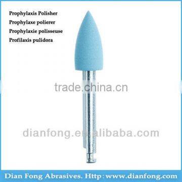 Cr103F Blue RA Shank Low Speed Bullet Silicone Rubber Prophylaxis Abrasives For Polishing