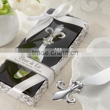 Wedding Gift Fleur-de-Lis Chrome Spreader