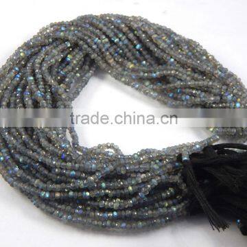 Natural Faceted Fiery Labradorite Beads, Semipiricious Beads