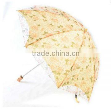 3 folding lady lace sun umbrella with cheap price