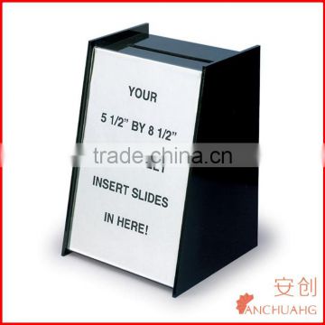 Black Acrylic Small Ballot & Suggestion Box with Sign Holder