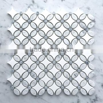 MM-CV297 Competitive price chinese natural stone marble flower shape stone mosaics