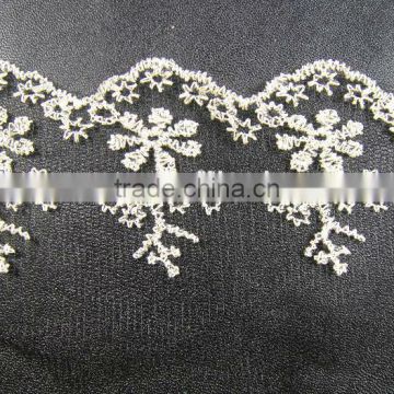 Guangzhou factory wholesale fashion newest stretch cotton lace trim