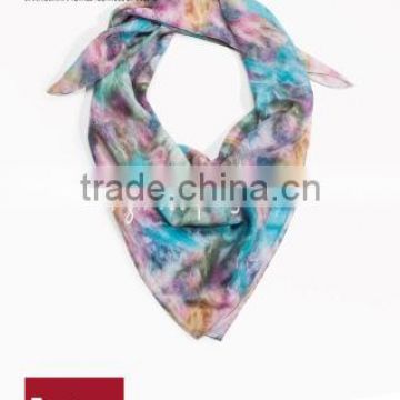 Custom New Arrival Digital Printed Silk Scarf for Ladies