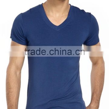 Custom design breathable bulk v-neck man t shirt
