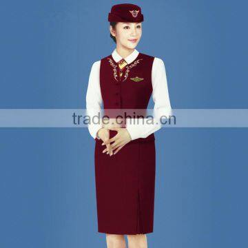 Hot sell various style Ladies airline uniform, stewardess uniform, airline hostess uniform