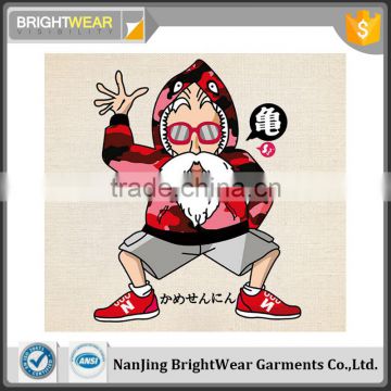 China good washable cartoon characters offset logo on garments heat transfer printing