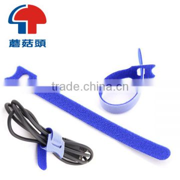Easy release hook and loop cable ties