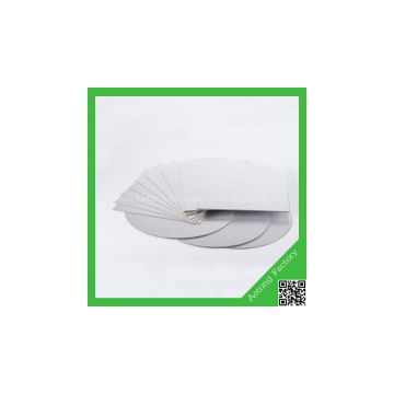 Silver wood round disposable cardboard trays