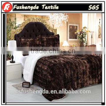 luxury brushed faux fur comforter with micro sherpa