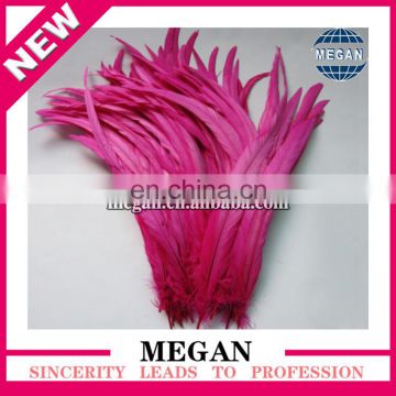 Factory wholesale prime quality dyed rooster tail feather