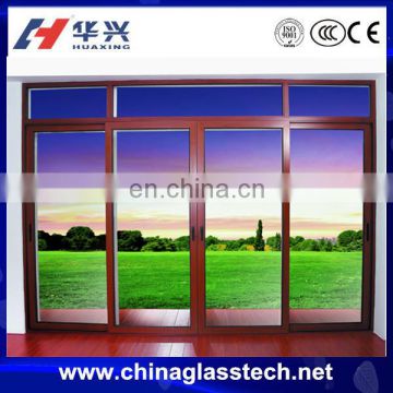 Wood grain color new design normal aluminum window models for small houses