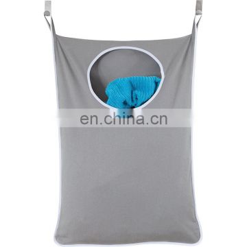 canvas foldable hanging storage basket cotton grey laundry basket bag large size laundry hamper basket bag eco friendly