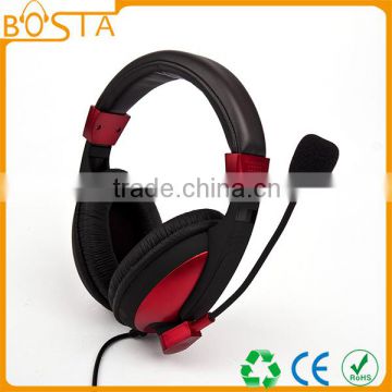 Cheap stereo good quality factory best price gaming headphones with bendable microphone