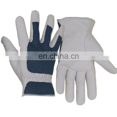 HANDLANDY Premium High Quality Green Goatskin Palm Leather Work and gardening Gloves for Men and Women