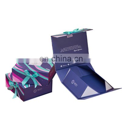 Black paper custom wholesale foldable packaging gifts box