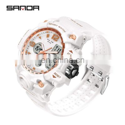 SANDA 942 women men digital watch Fashion Sports Waterproof Watch Analog Digital watches men wrist shock