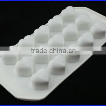 15 Cavity Custom Silicone Heart Shaped Mold/Mould For Chocolate Soap Tray