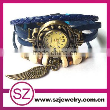 Watch manufactory 2013 hot sell leather bracelet custom watches