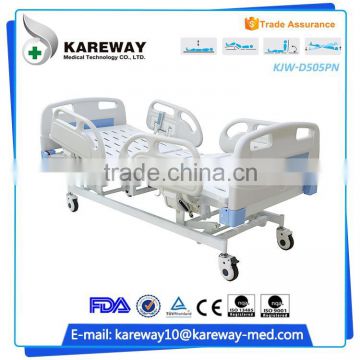 Made in china rubber wheel hospital bed with head and foot board