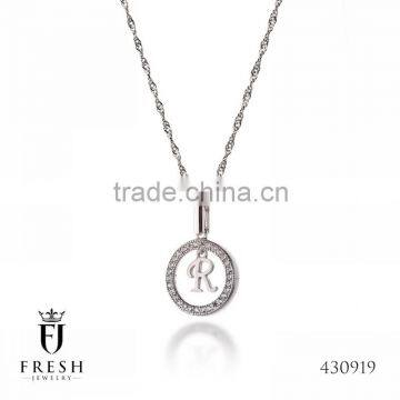 Fashion 925 Sterling Silver Necklace - 430919 , Wholesale Silver Jewellery, Silver Jewellery Manufacturer, CZ Cubic Zircon AAA