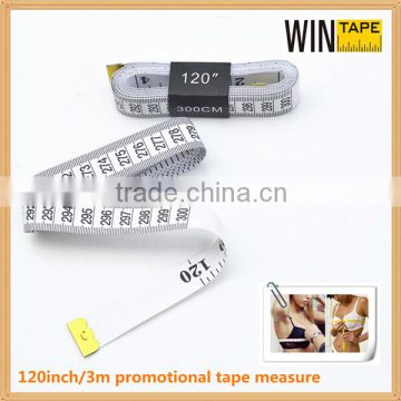 120inch branded white 3m promotion measure tape new design tailor tape gift item with Your Logo or Name