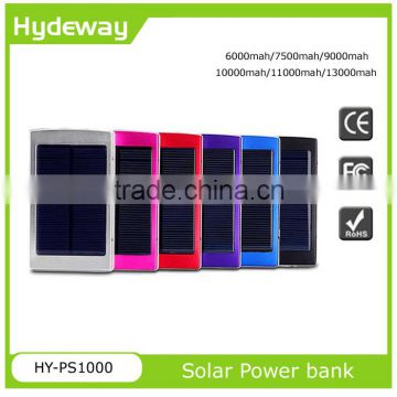 Alibaba manufacture customized universal travel mobile solar power bank HY-PS10000