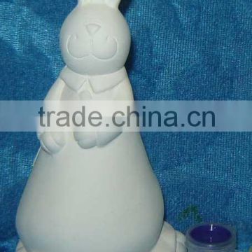 Ceramic Bisque Rabbit Figures