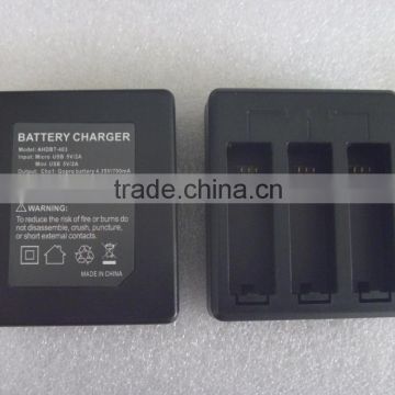 Triple Battery Charger for GoPro HERO4 Rechargeable ADHBT-401 Battery