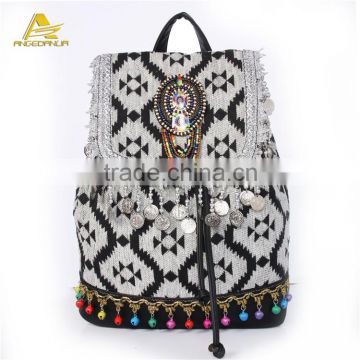 China wholesale ethnic backpack embroidery school backpack canvas backpack for woman                        
                                                Quality Choice