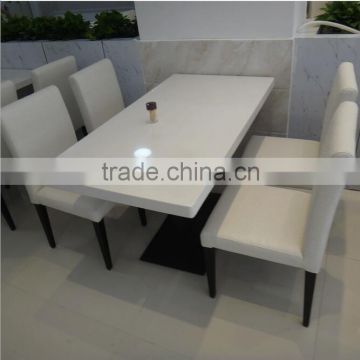Solid Surface Stone Marble table and chair,KFC artificial marble top dining table