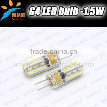 G4 led light 12VAC/DC 3014SMD1.5W 2700K 110LM ultra bright car light led