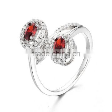 925 silver ring gemstones ring with rhinestone jewelry wholesale china