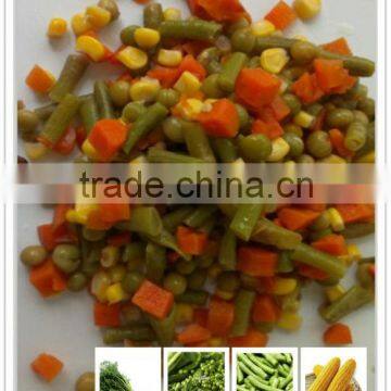 Salty assorted Canned mixed vegetables unfrozen mixed vegetables