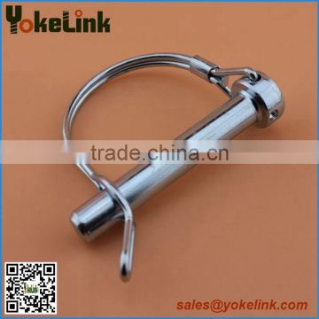 Round wire tab lock pin spring lock pin