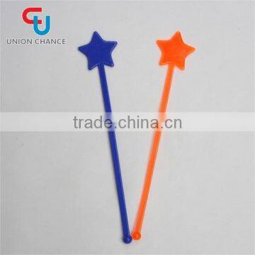 Disposable Stirrers Swizzle Stick Party Used Swizzle Flat Sticks With Star Top