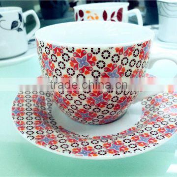 bulk porcelain ceramic tea cup and saucer