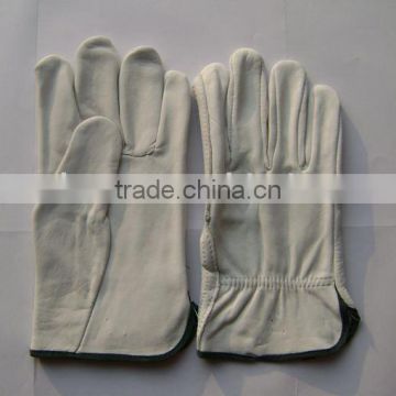 Cow grain leather glove for driving