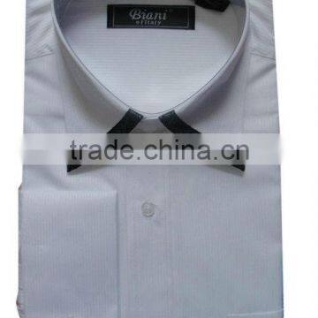 Mens White Dobby Shirts, Custom French Cuff Latest Shirts designs for Men