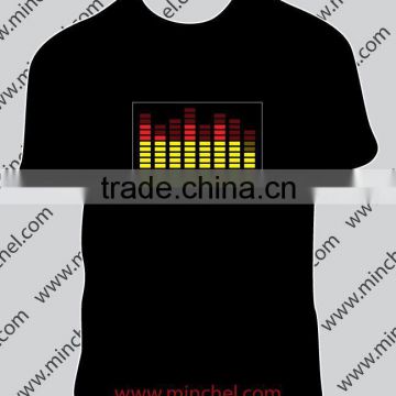 Colorful and Beautiful Flashing EL T-shirts (Factory Price, Good Quality, Fast Send)
