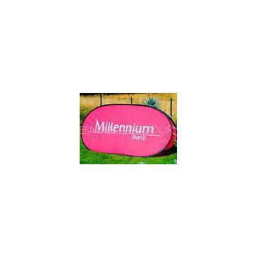 Pink Vertical Outdoor curved Pop Up Banner A Frame For Fair , Wedding , Party