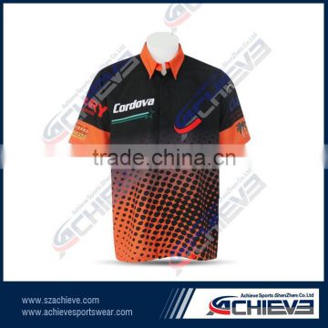 3/4 button motorcycle shirts/motocrosse jersey/polo neck auto racing uniform