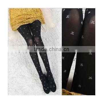 Best Christmas Gifts For Girls Fashion Bow Dots Tattoo Winter Warm Velvet Girls Tights